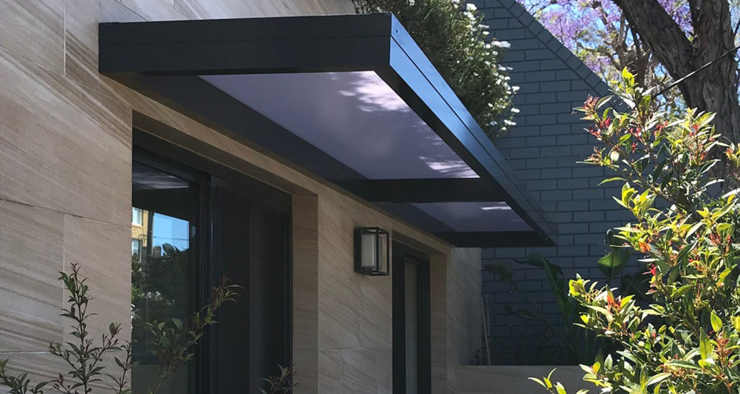 slimline 100 overdoor door Awning