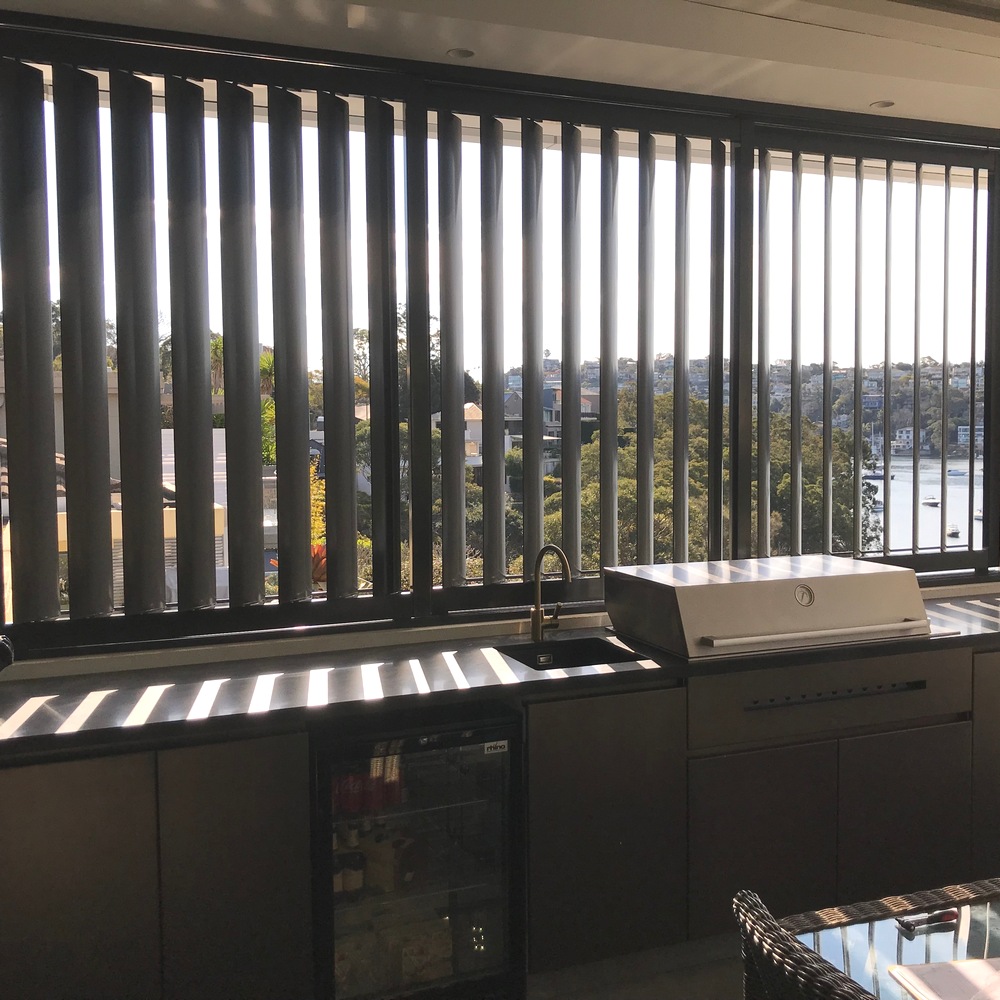 panels to stack left or right for airflow, privacy, and view control.